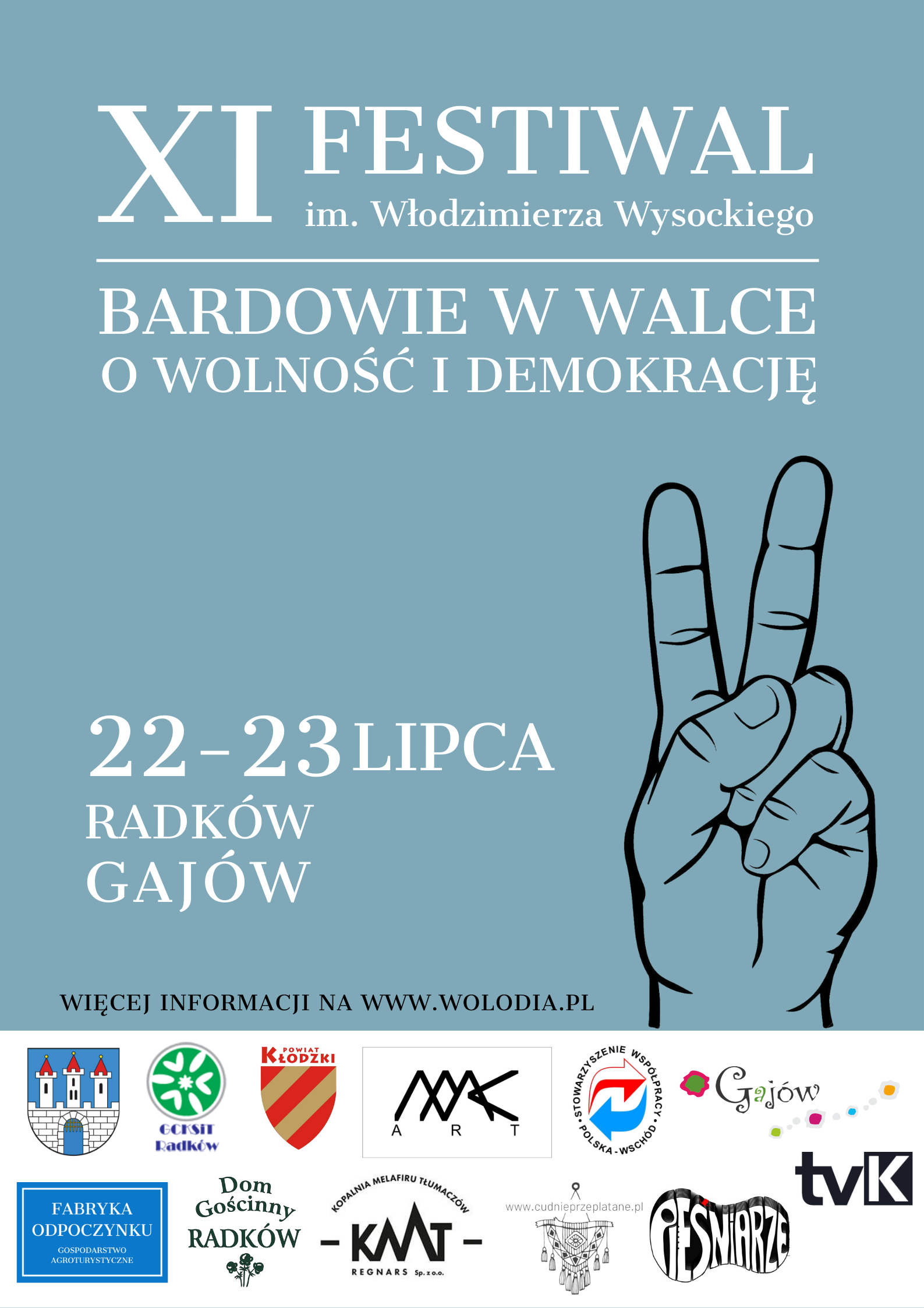 plakat festiwal im. Wlodzimierza Wysockiego Festiwal Wolodia pod Szczelincem